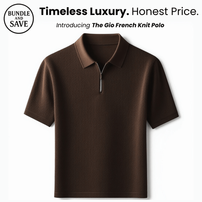 Gio French Knit Polo - Blue