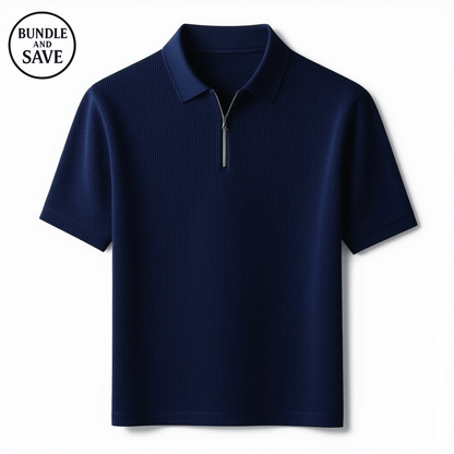 Gio French Knit Polo - Blue